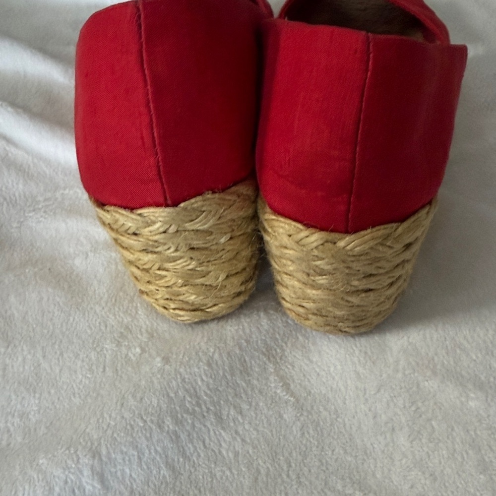 Lauren Ralph Lauren Red Espadrille Wedges - Picture 6 of 8